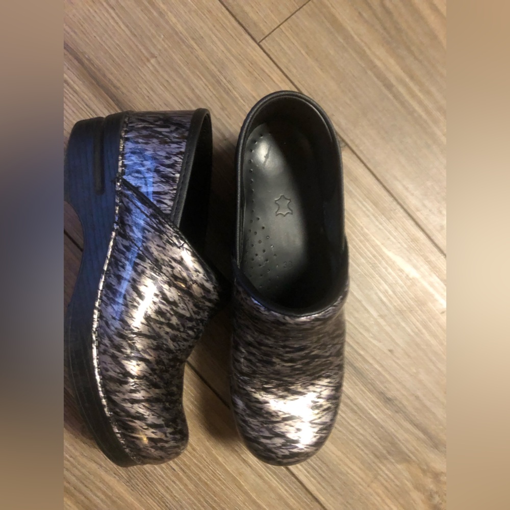 Dansko Metallic Patterned Clogs - image 4